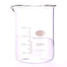 Academy Glass Beaker, Squat Form: 250ml - Pack of 12